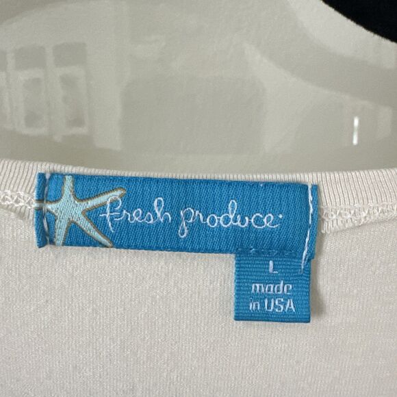 Beige Shift Dress Twist Front Fresh Produce Knee Length Womens Large USA Made - Picture 3 of 12